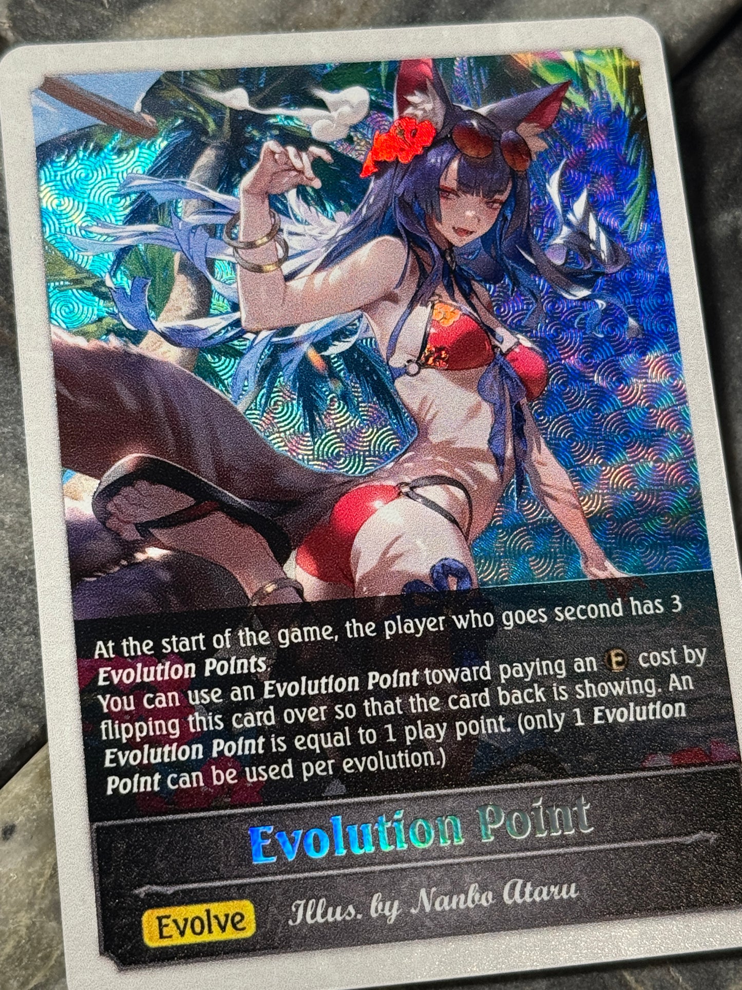 Shadowverse : Full Art Textured Holographic Summer Ginsetsu Evo Point Token