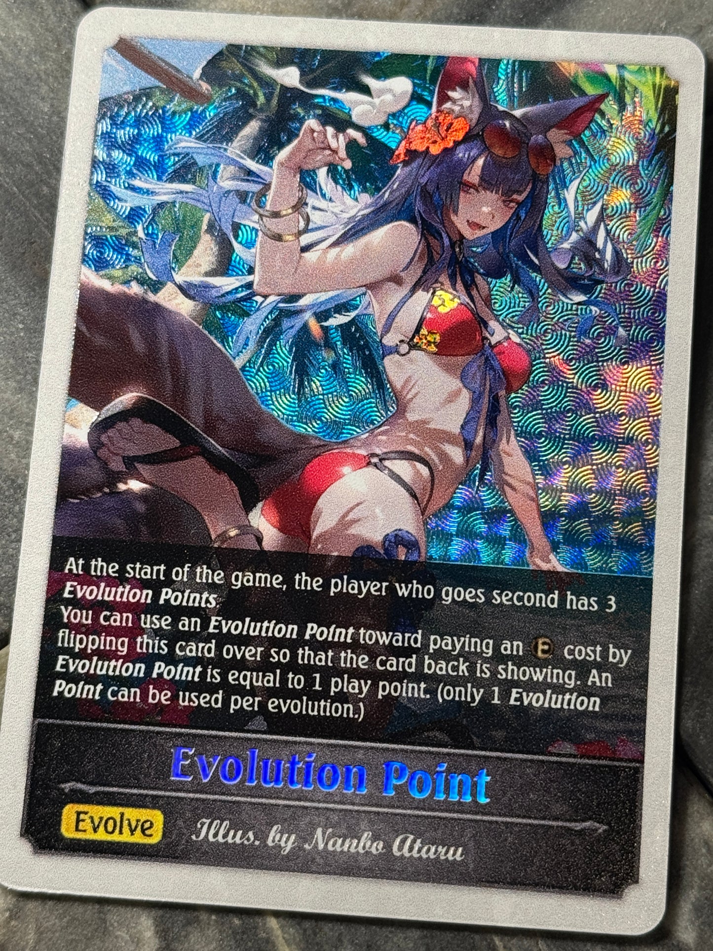 Shadowverse : Full Art Textured Holographic Summer Ginsetsu Evo Point Token