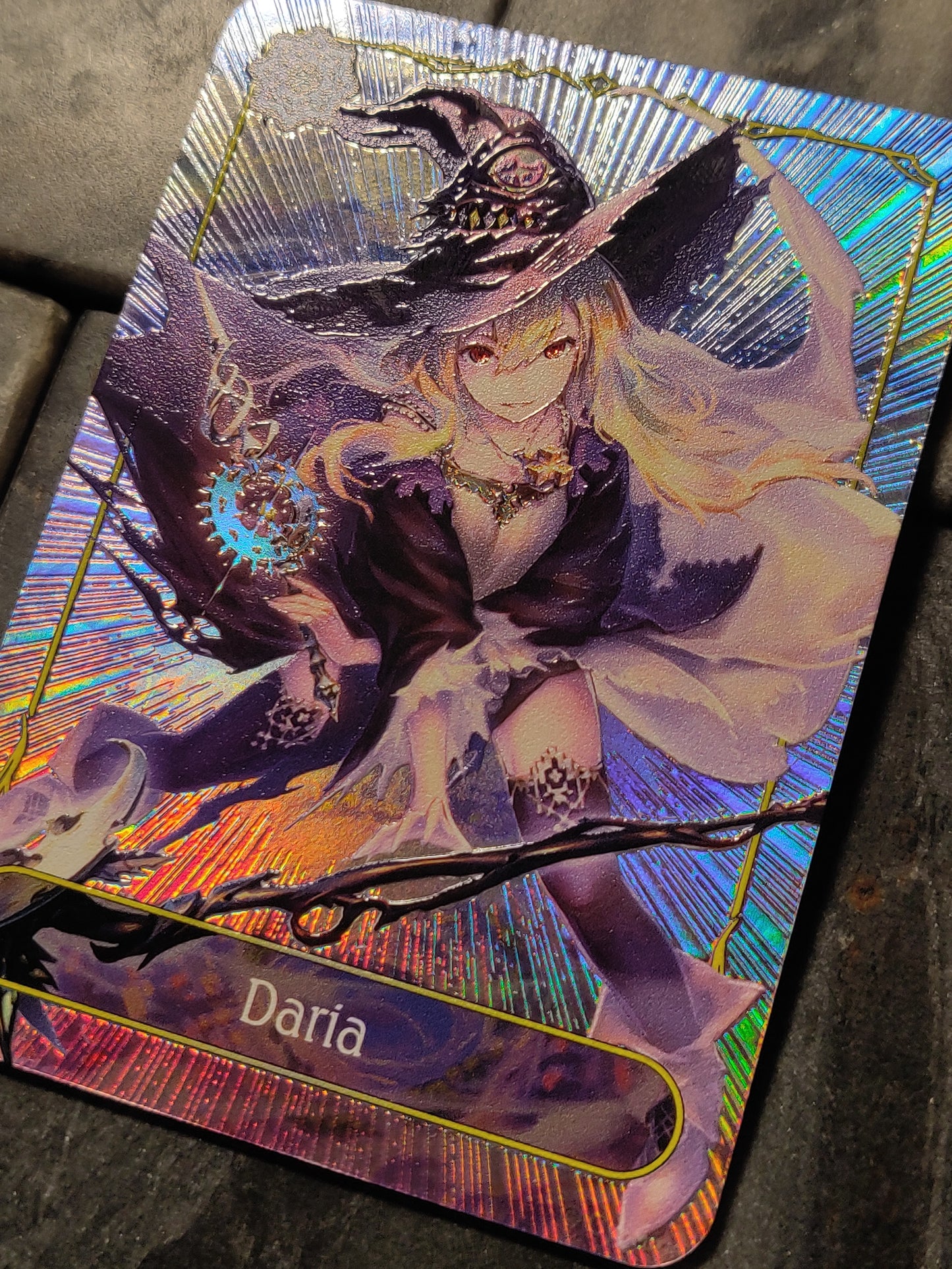 Shadowverse Full Art Textured Holographic Runecraft Witch Daria Leader Card