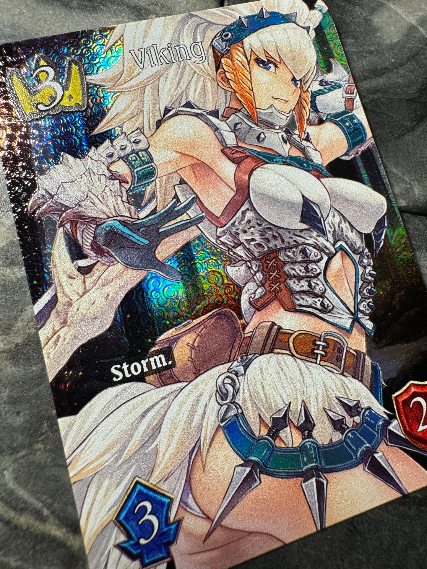 Shadowverse : Full Art Textured Holographic Monster Hunter Viking Token