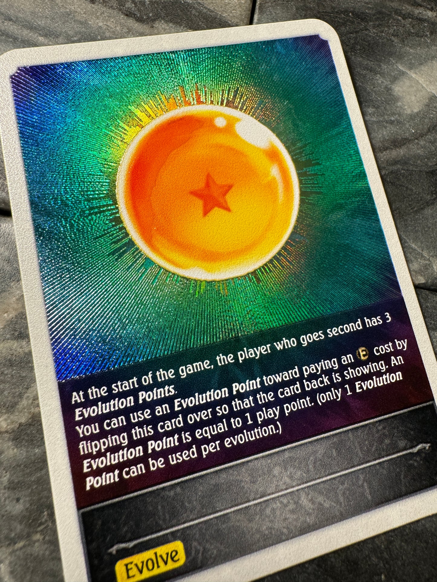 Shadowverse : Full Art Textured Holographic One Star Dragon Ball Evolve Point Token