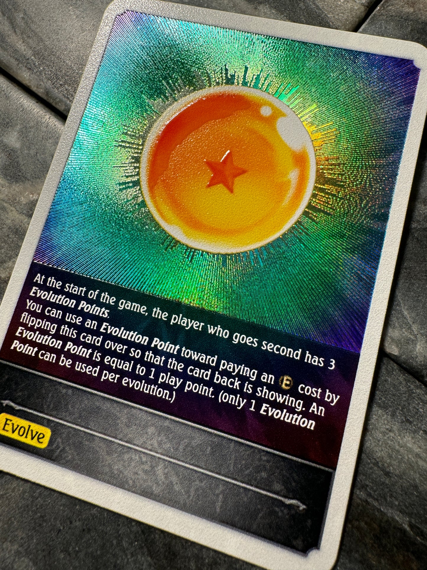 Shadowverse : Full Art Textured Holographic One Star Dragon Ball Evolve Point Token