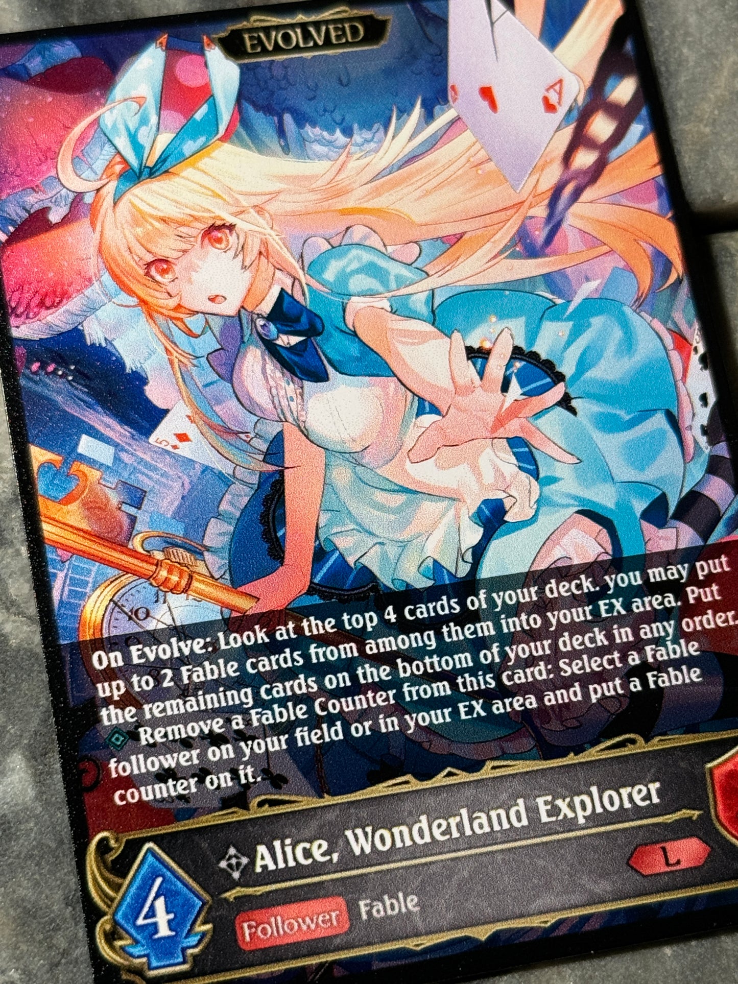 Alice, Wonderland Explorer Evolved alternate art proxy