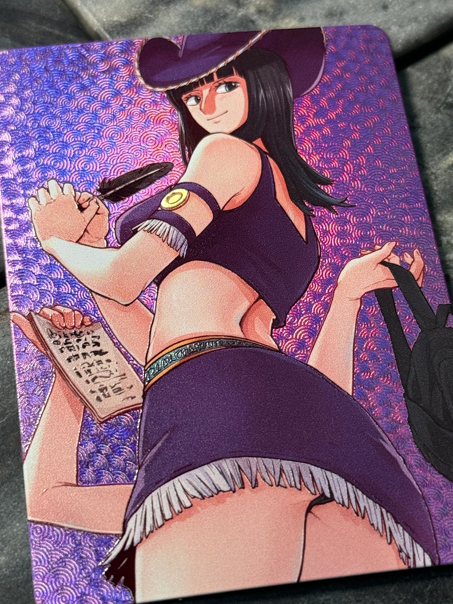 Textured Holographic Nico Robin full art card of culture