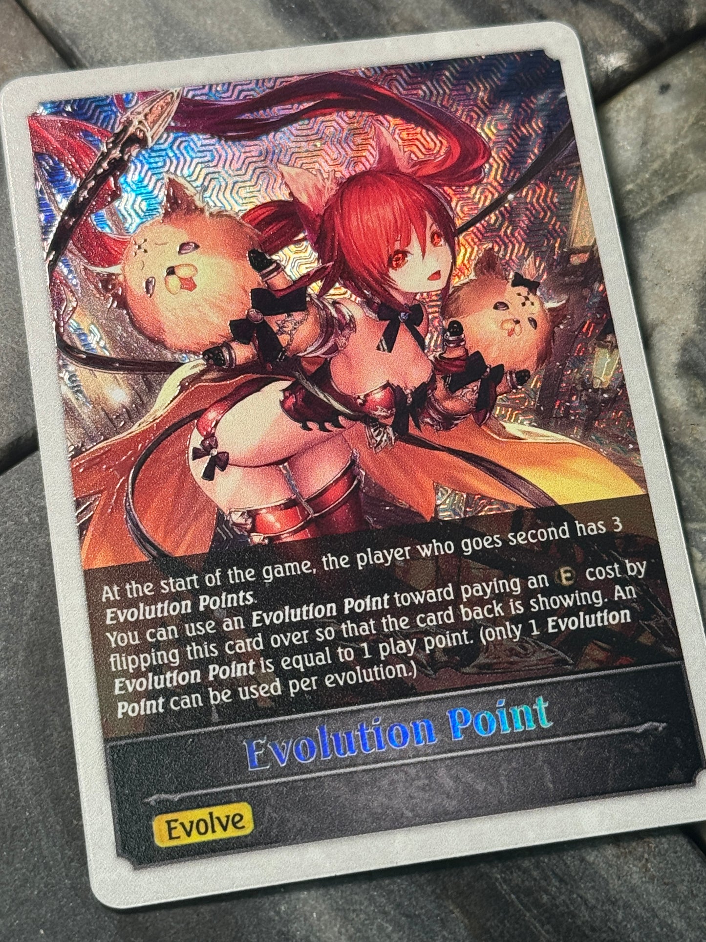 Shadowverse : Full Art Textured Holographic Cerberus Evo Point Token