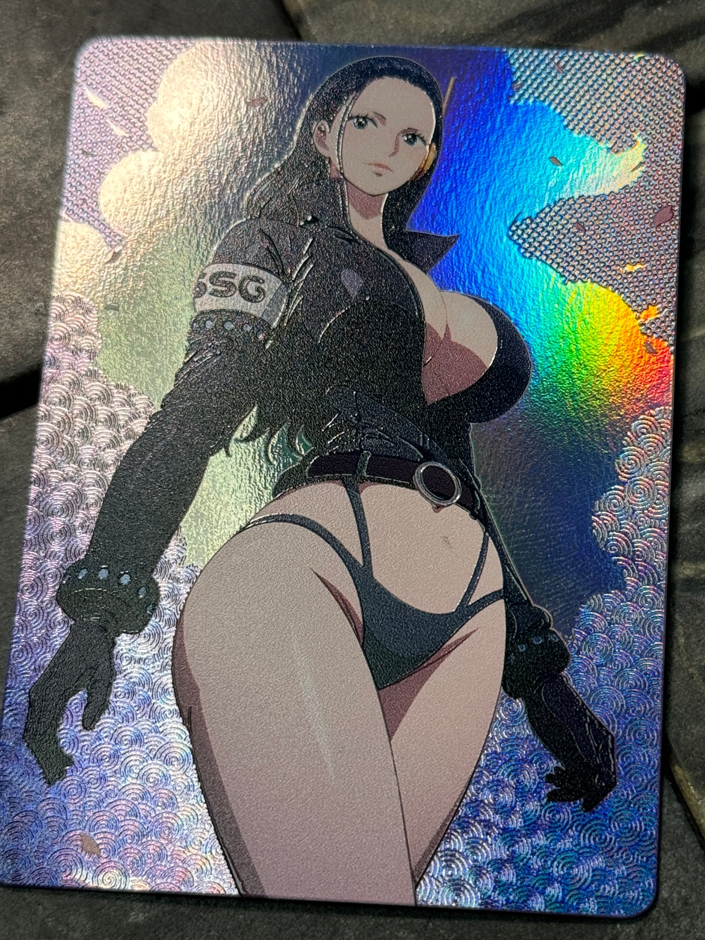 Textured Holographic Egghead Nico Robin full art card of culture