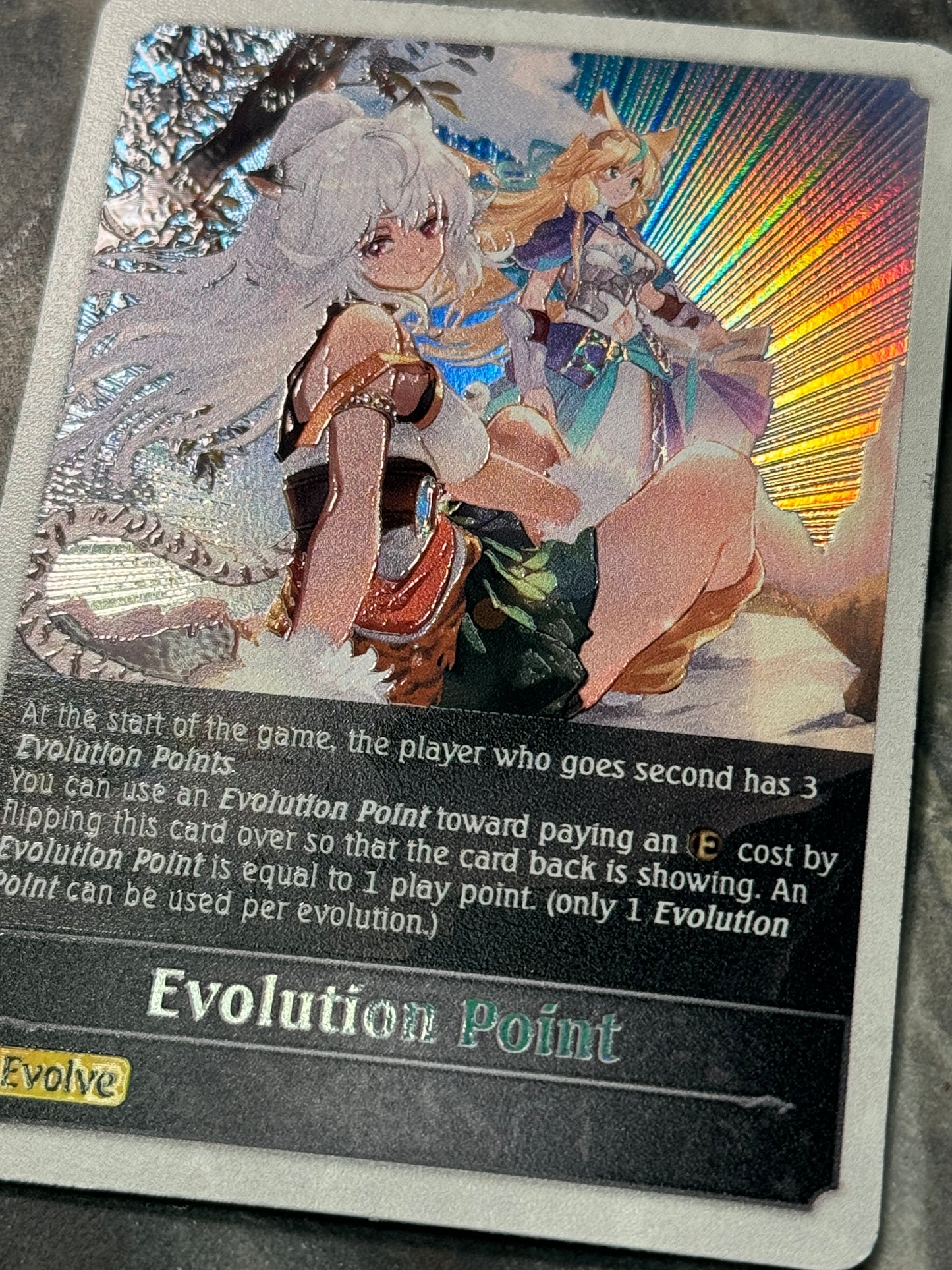 Shadowverse : Full Art Textured Holographic Ladica Evo Point Token