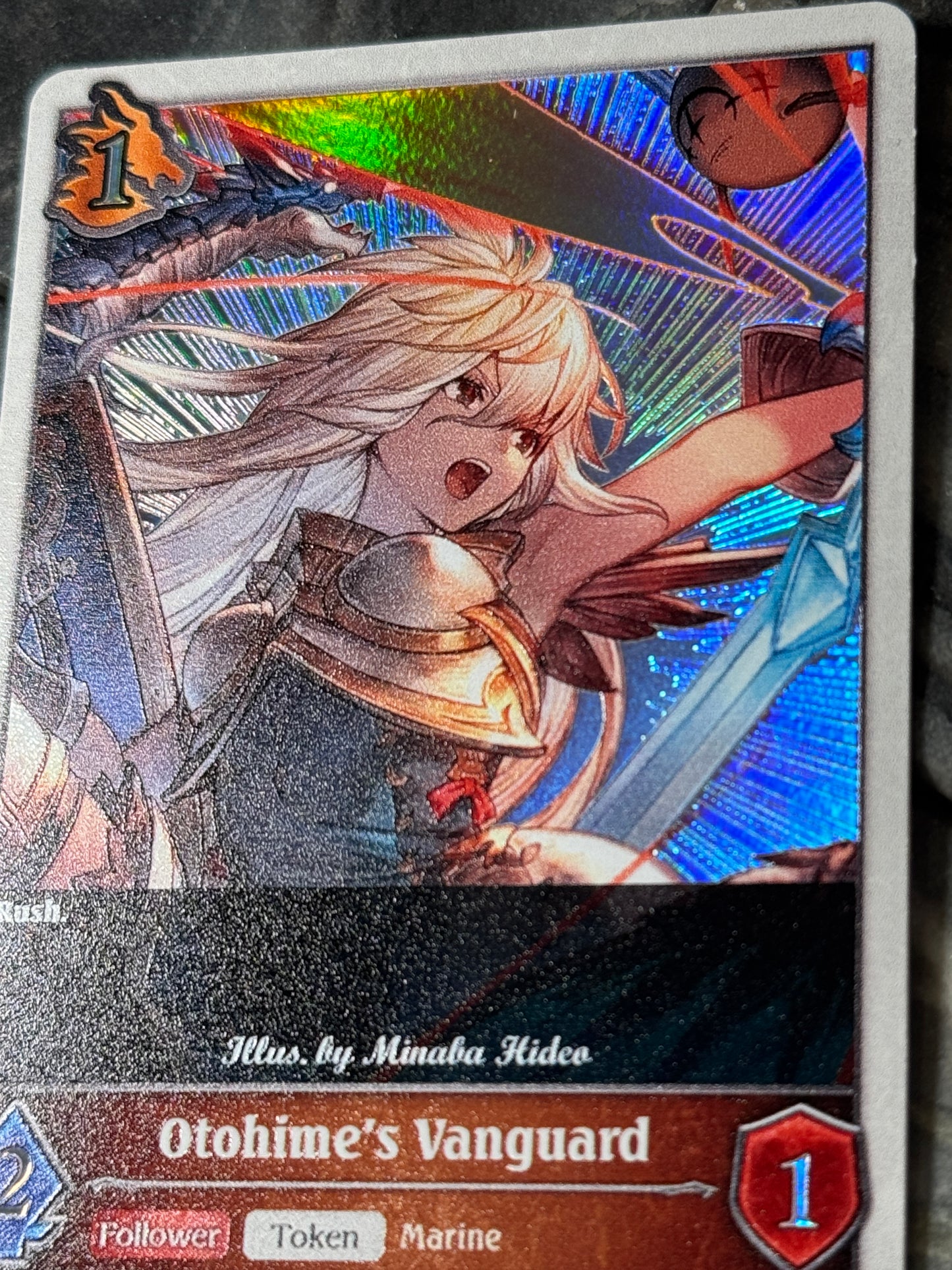 Shadowverse : Full Art Textured Holographic Granblue Zooey Otohime's Vanguard Token