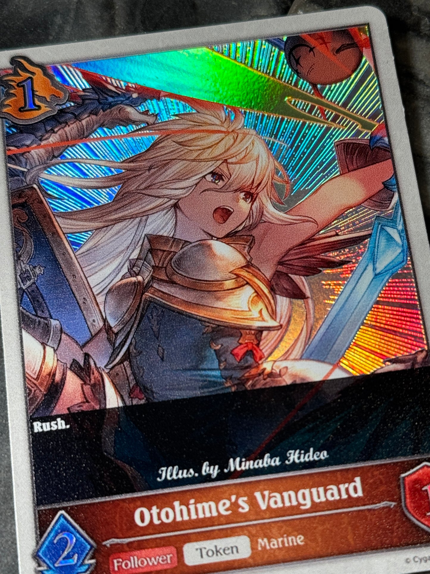 Shadowverse : Full Art Textured Holographic Granblue Zooey Otohime's Vanguard Token