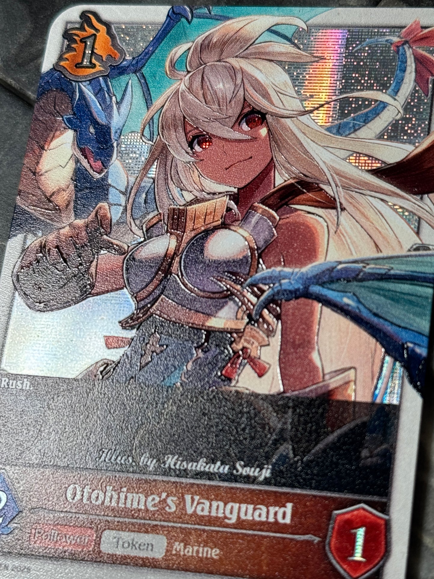 *Limited Parallel Foil* Shadowverse : Full Art Textured Holographic Granblue Zooey Otohime's Vanguard Token