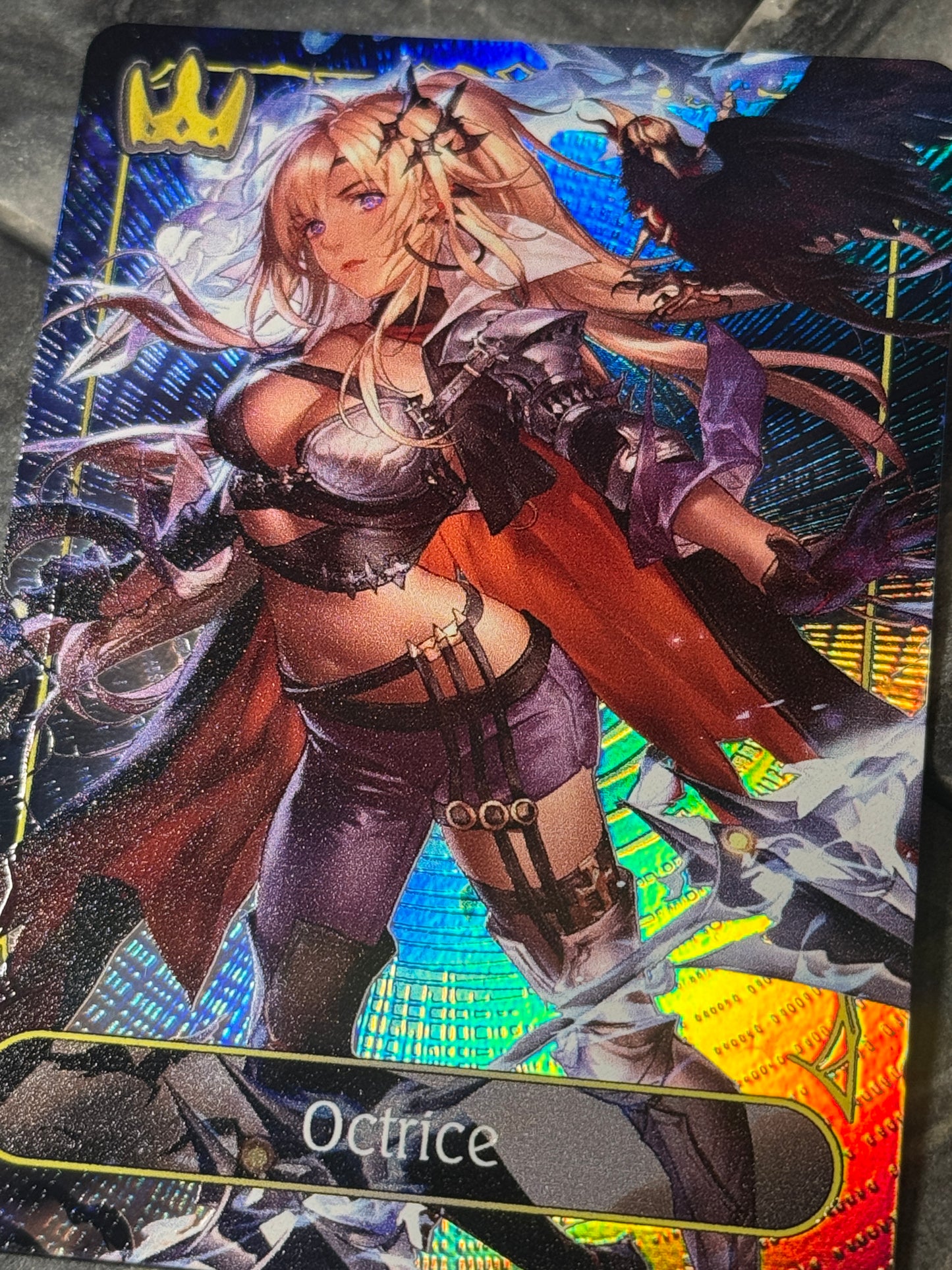 Shadowverse Full Art Textured Holographic Swordcraft Octrice Leader Card