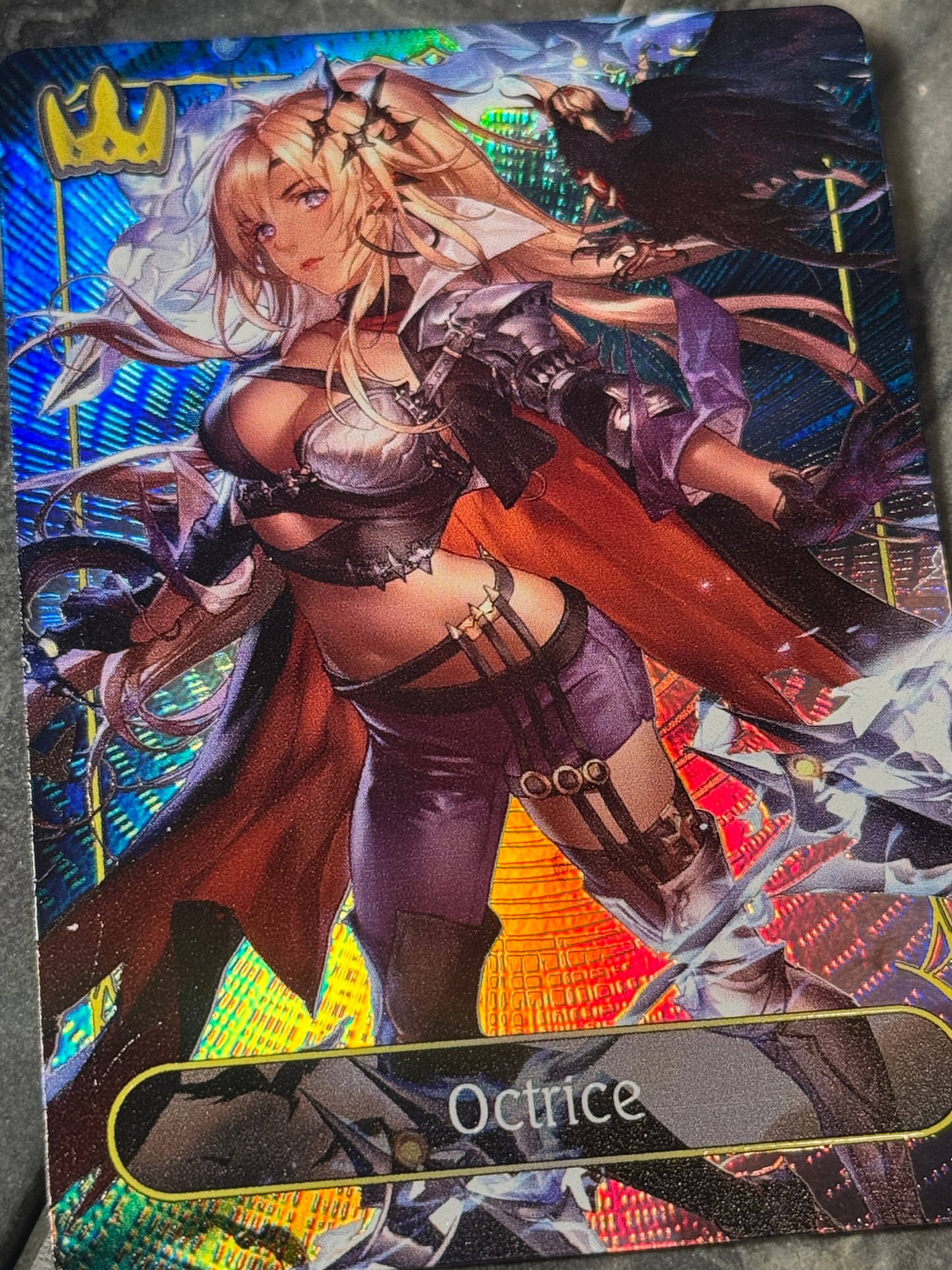 Shadowverse Full Art Textured Holographic Swordcraft Octrice Leader Card