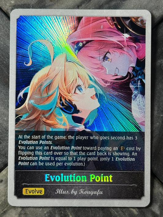 Shadowverse : Full Art Textured Holographic Ralmia and Lishenna Evo Point Token