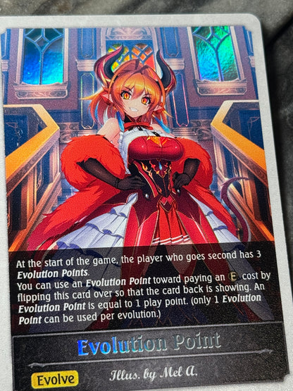 Shadowverse : Full Art Textured Holographic Anneroze Evo Point Token
