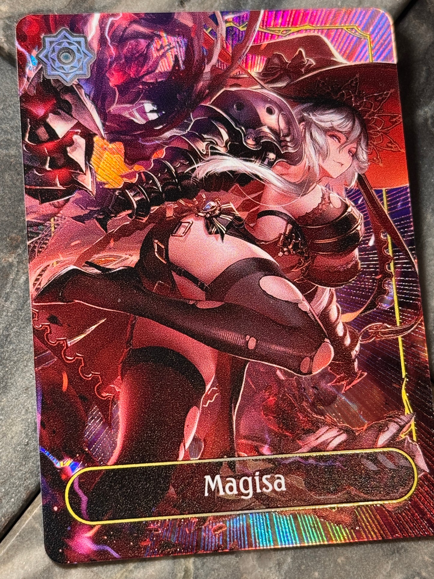 Shadowverse Full Art Textured Holographic Runecraft Magisa Leader Card
