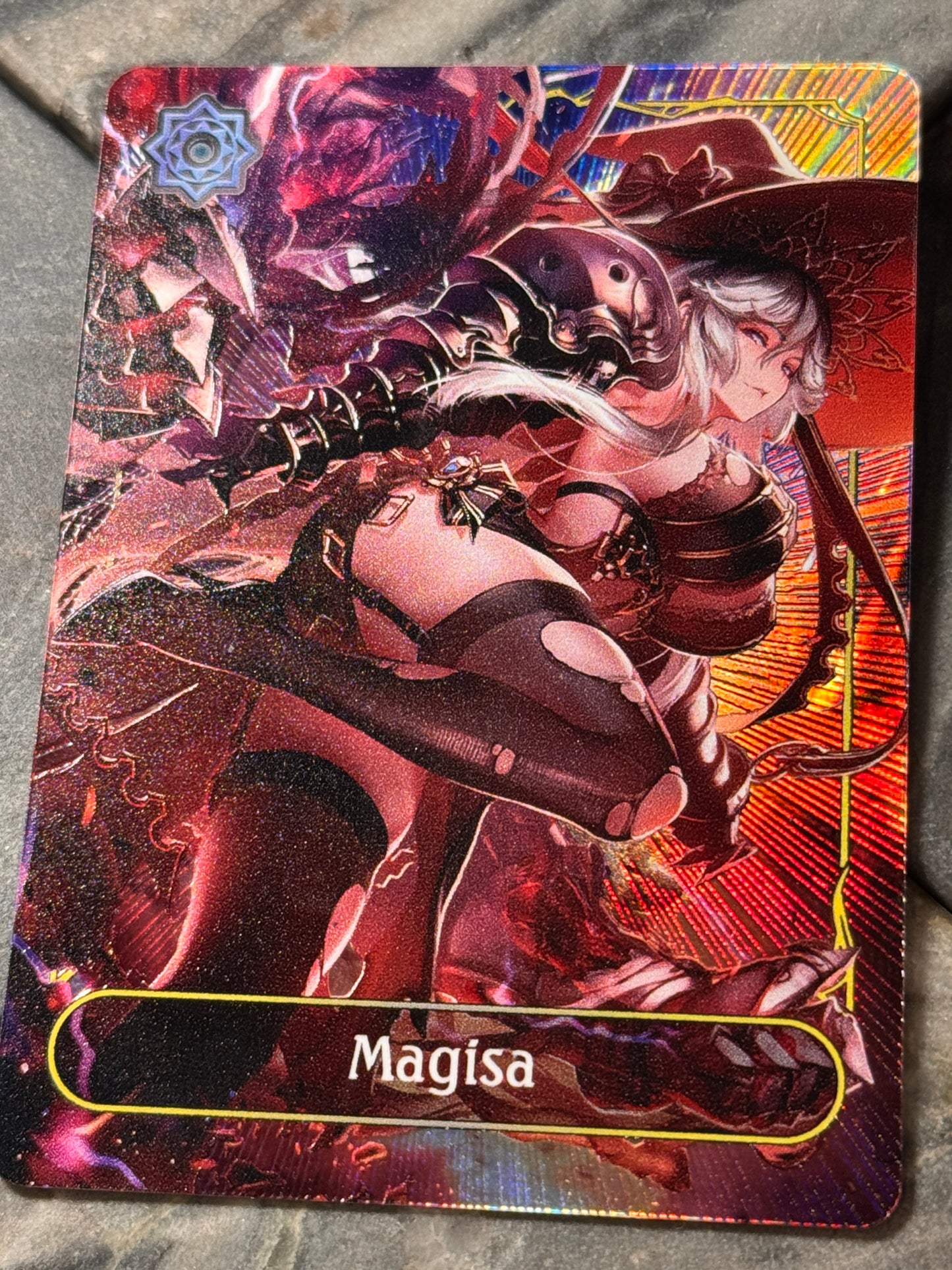 Shadowverse Full Art Textured Holographic Runecraft Magisa Leader Card