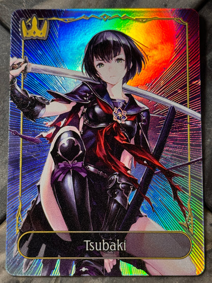 Shadowverse Full Art Textured Holographic Swordcraft Tsubaki Leader Card
