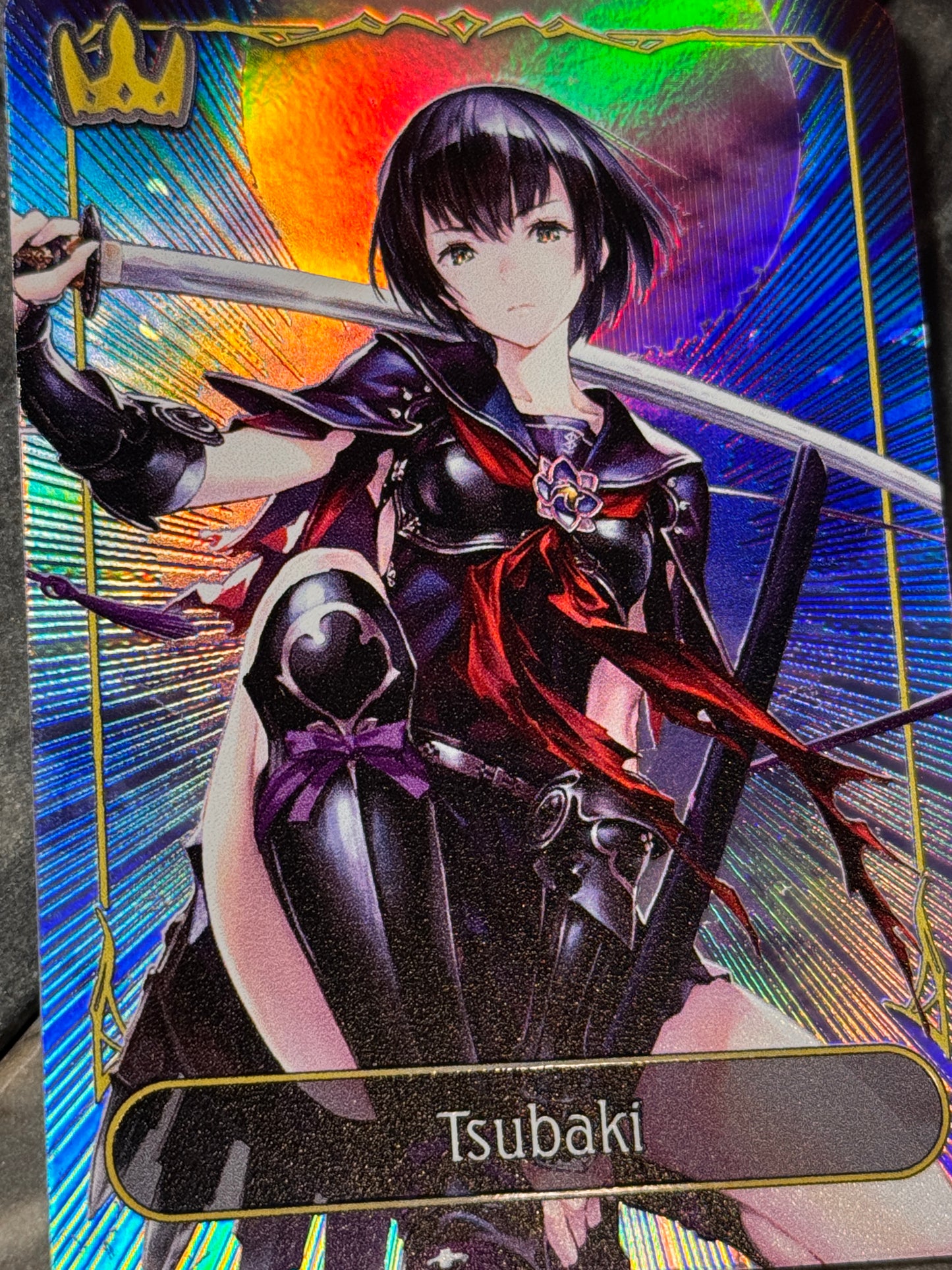 Shadowverse Full Art Textured Holographic Swordcraft Tsubaki Leader Card