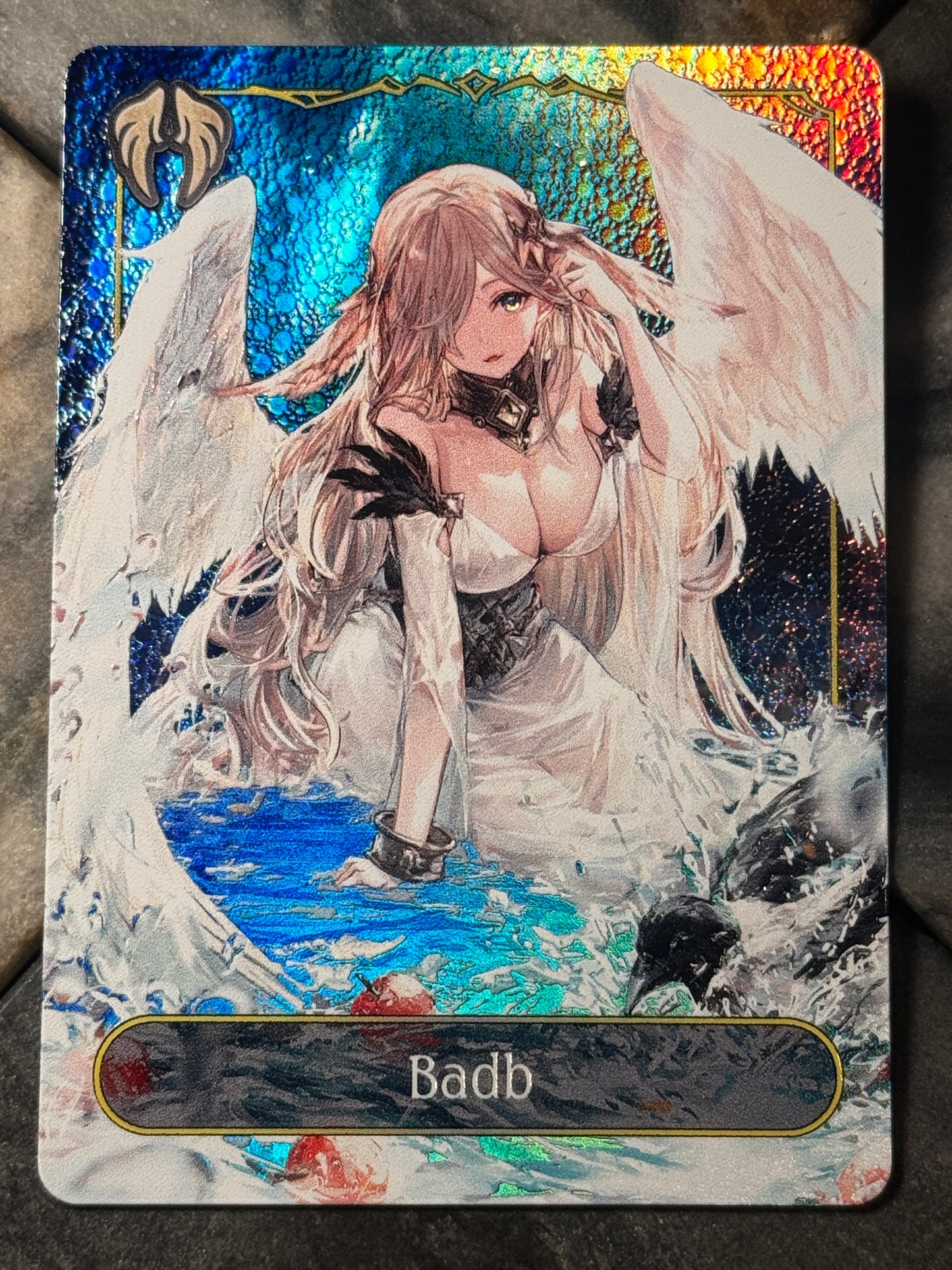 Shadowverse Full Art Textured Holographic Havencraft Badb Leader Card