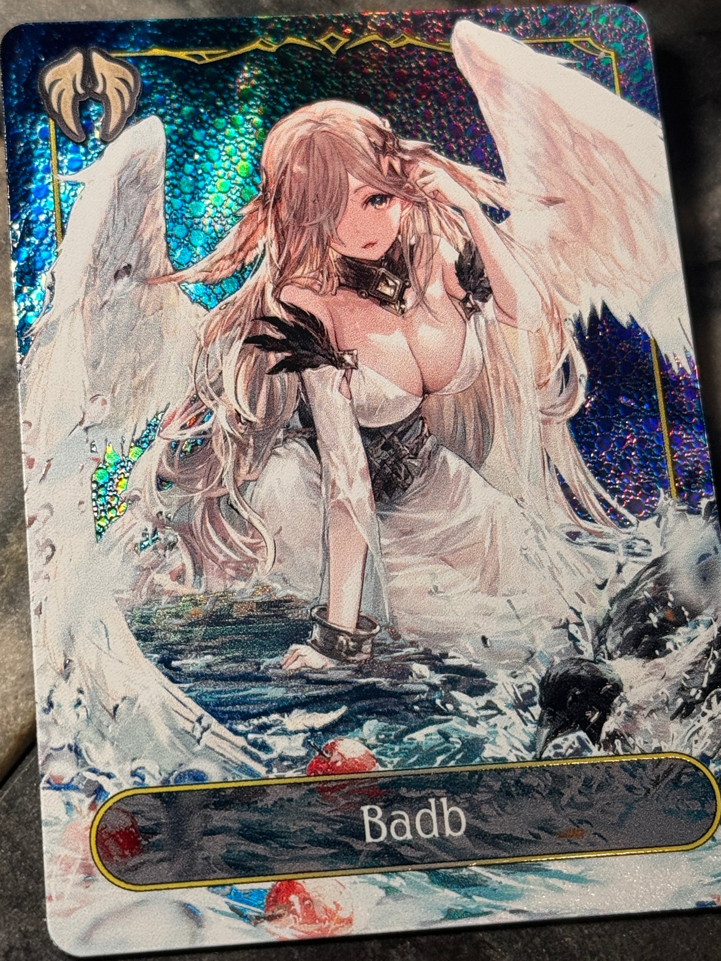 Shadowverse Full Art Textured Holographic Havencraft Badb Leader Card
