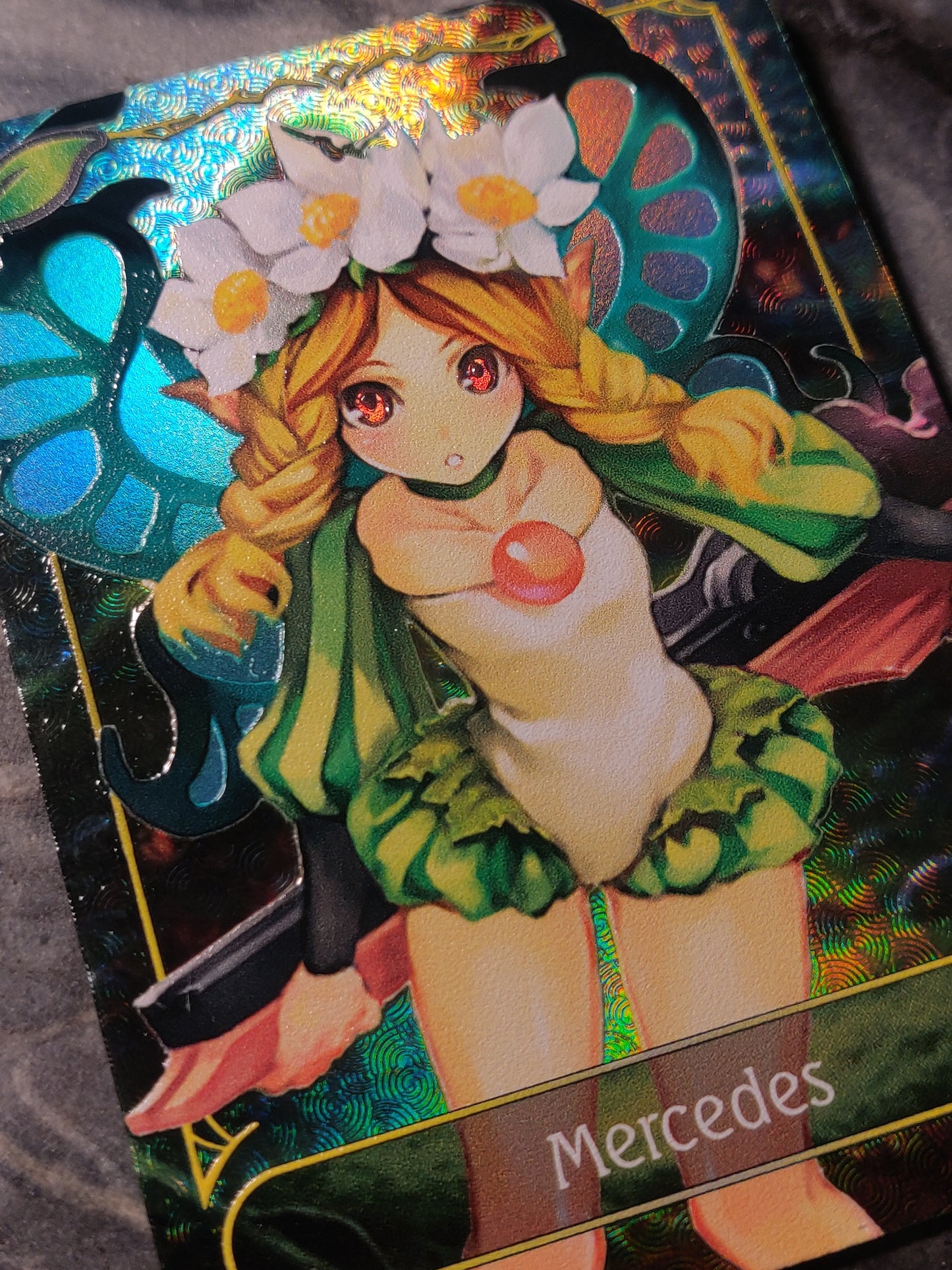 Shadowverse Full Art Textured Holographic Forestcraft Odin Sphere Mercedes Leader Card