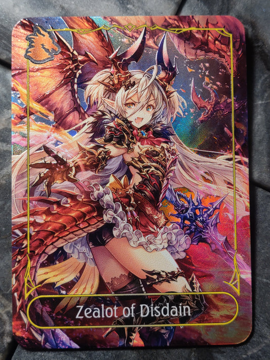 Shadowverse Full Art Textured Holographic Dragoncraft Zealot of Disdain Leader Card