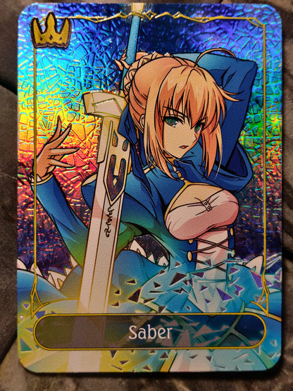 Shadowverse Full Art Textured Holographic Swordcraft Fate Saber Leader Card