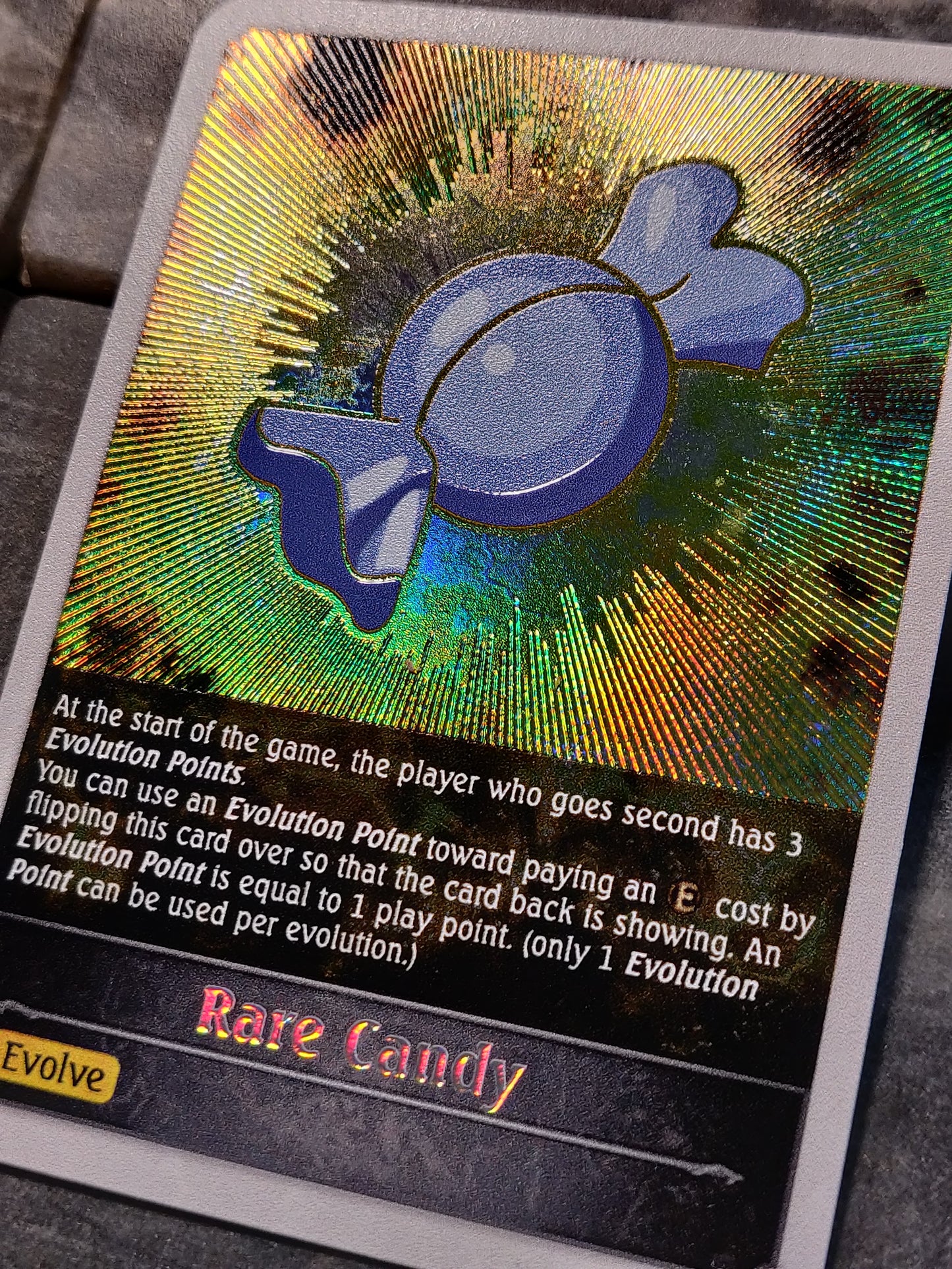 Shadowverse : Full Art Textured Holographic Rare Candy Evolve Point Token