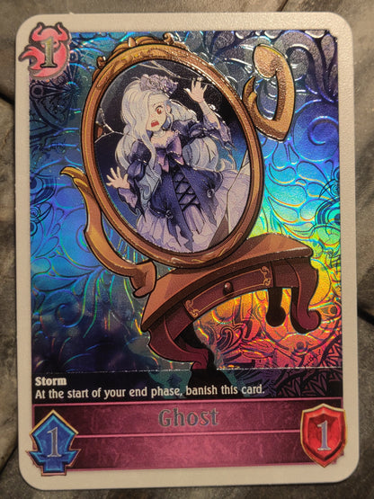 Shadowverse : Full Art Textured Holographic Ghostrick Mary Ghost Token