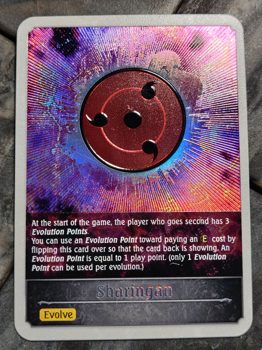 Shadowverse : Full Art Textured Holographic Sharingan Evolution Point Token