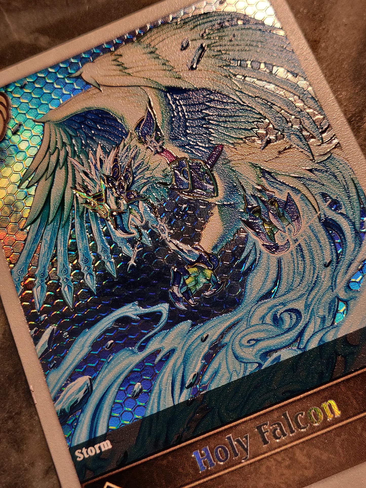 Shadowverse : Full Art Textured Holographic Holy falcon Token