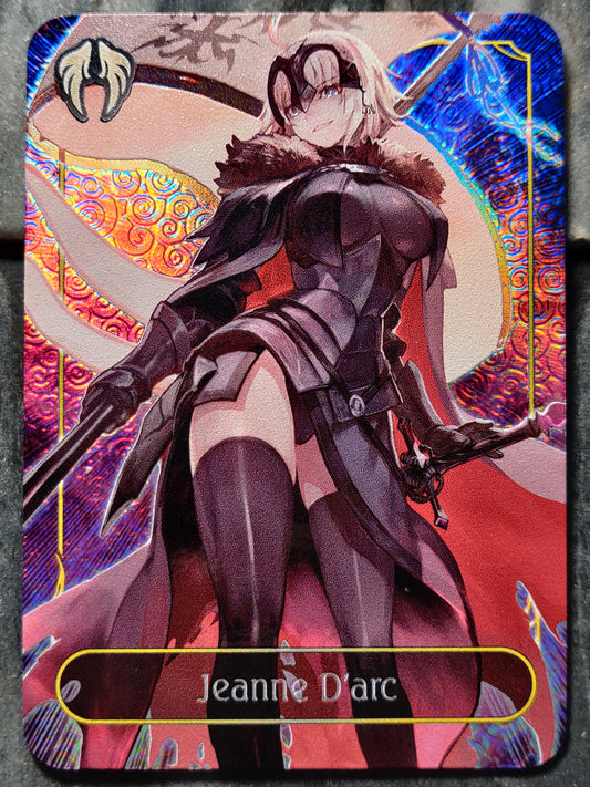 Shadowverse Full Art Textured DOUBLE SIDED Holographic Havencraft Jeanne D'arc Leader Card