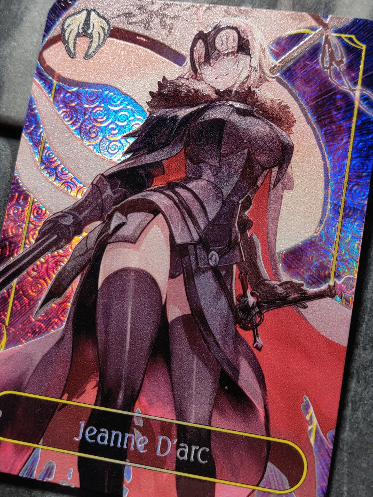 Shadowverse Full Art Textured DOUBLE SIDED Holographic Havencraft Jeanne D'arc Leader Card