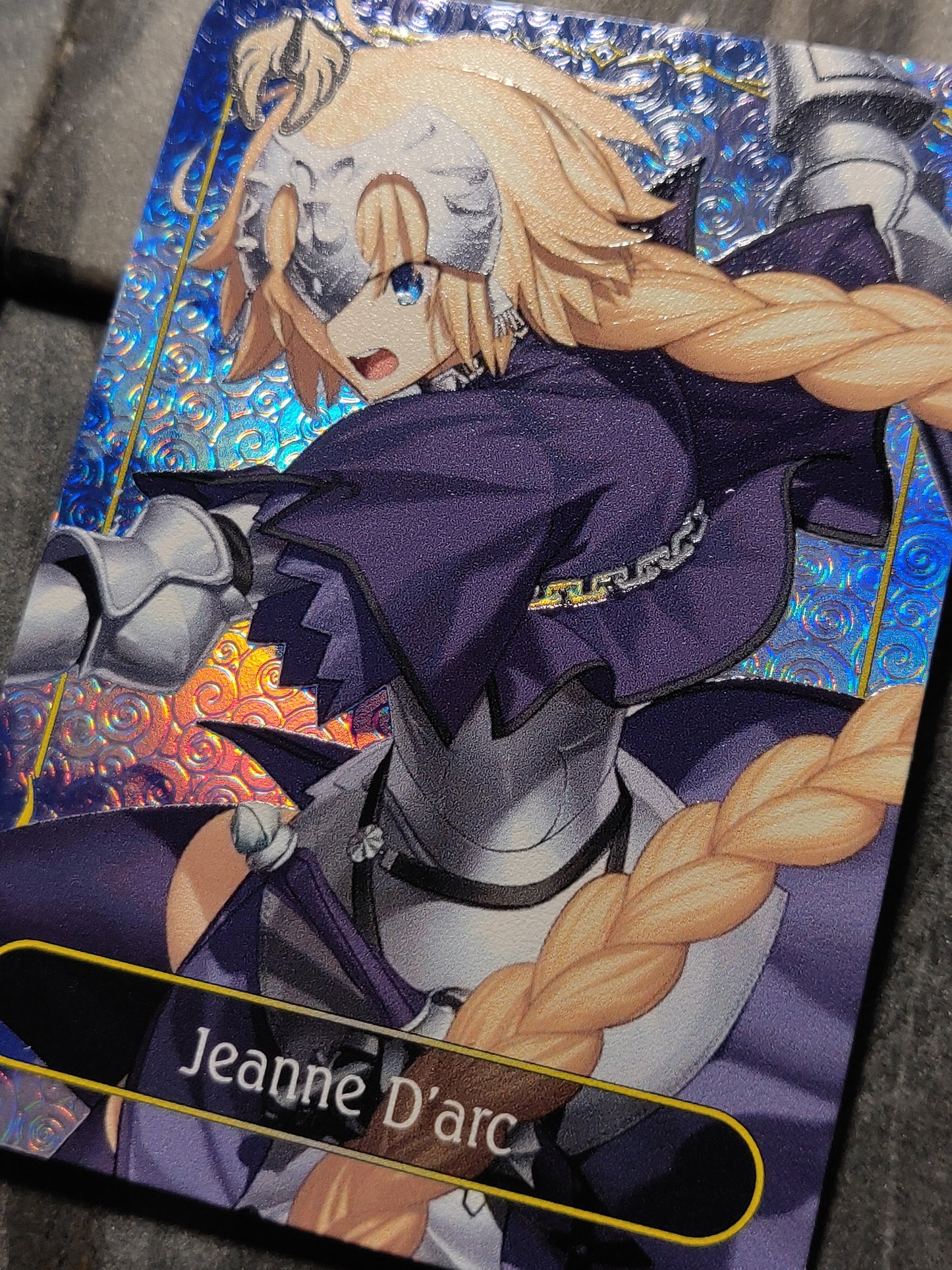 Shadowverse Full Art Textured DOUBLE SIDED Holographic Havencraft Jeanne D'arc Leader Card