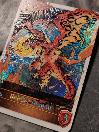 Shadowverse : Full Art Textured Holographic Monster Hunter Hellfire Dragon Token