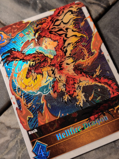 Shadowverse : Full Art Textured Holographic Monster Hunter Hellfire Dragon Token