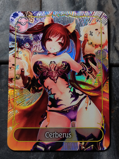 Shadowverse Full Art Textured Holographic Abysscraft Cerberus Leader Card