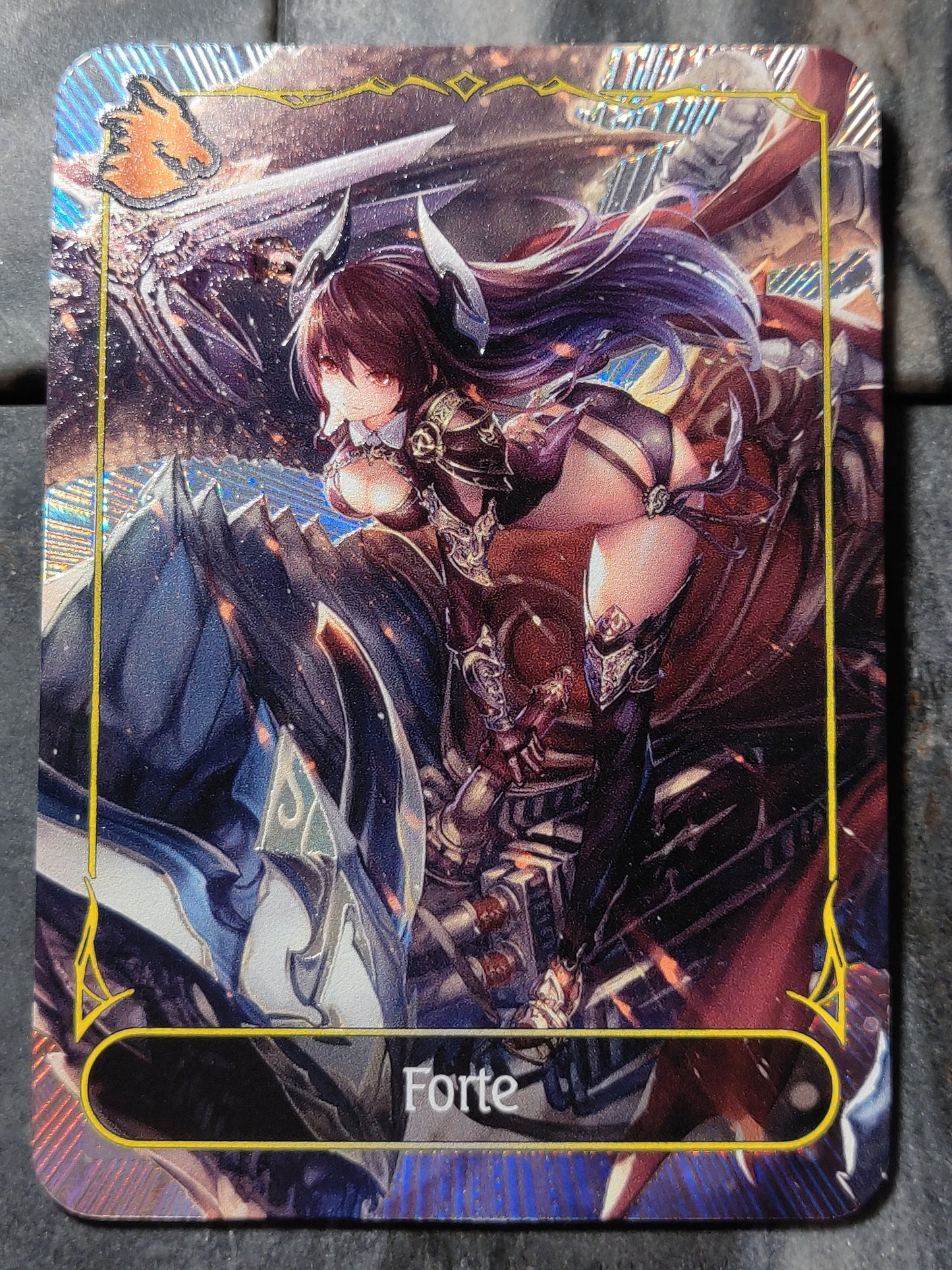 Shadowverse Full Art Textured Holographic Dragoncraft Forte Leader Card