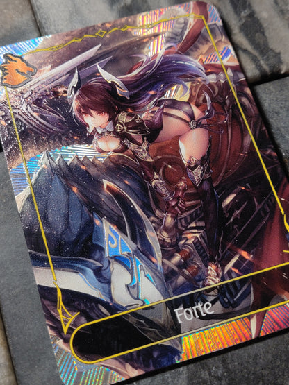 Shadowverse Full Art Textured Holographic Dragoncraft Forte Leader Card