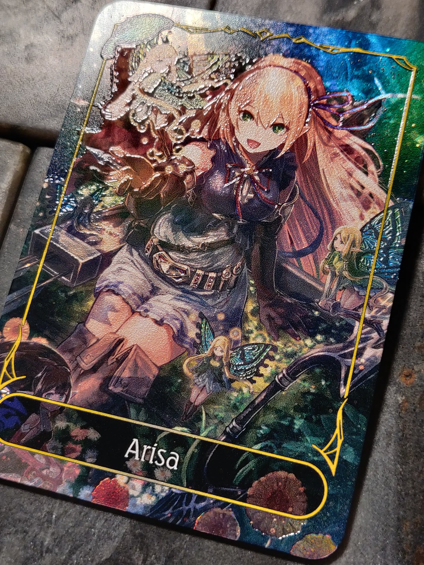 Shadowverse Full Art Textured Holographic Forestcraft Arisa Leader Card