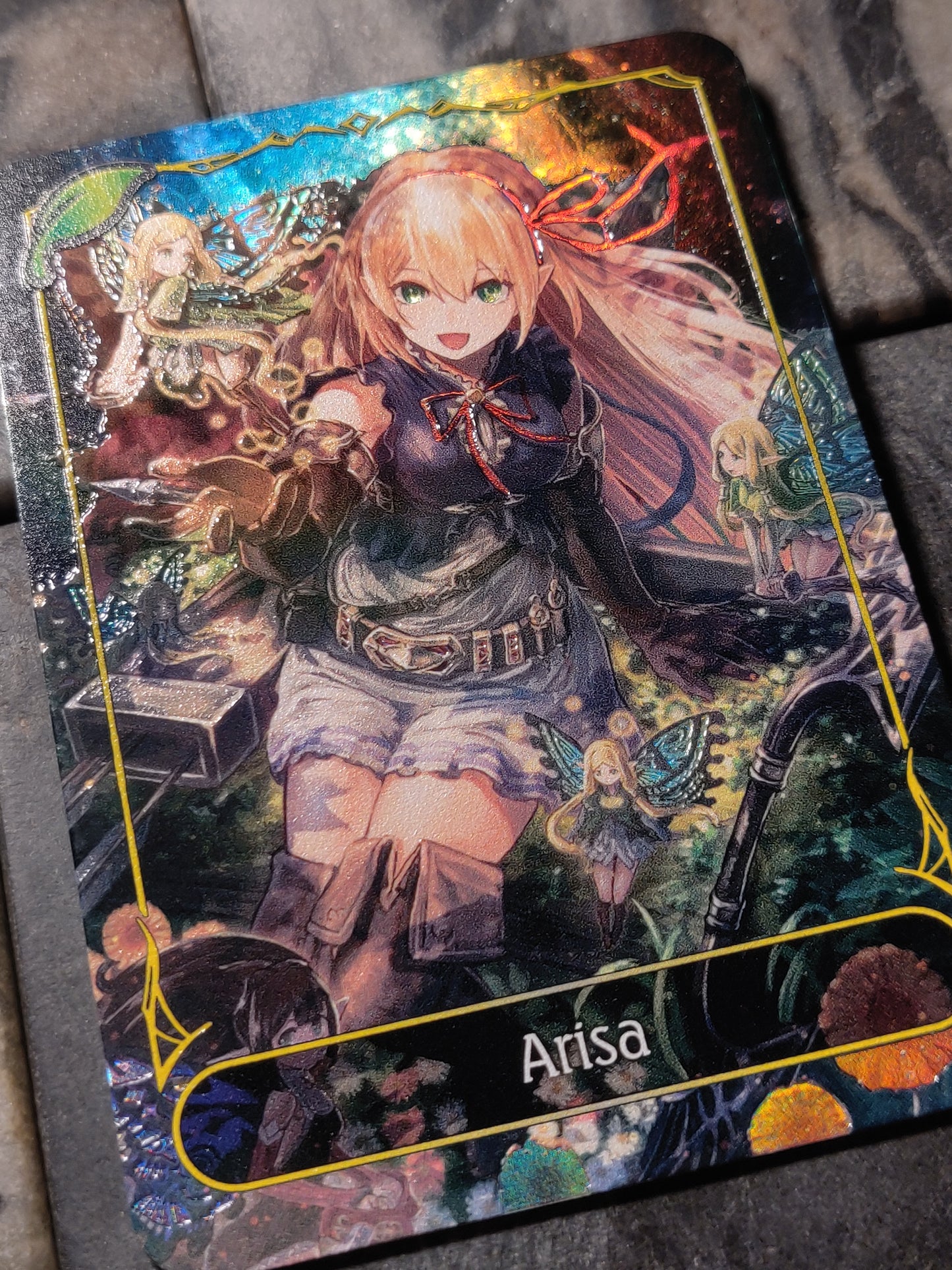 Shadowverse Full Art Textured Holographic Forestcraft Arisa Leader Card