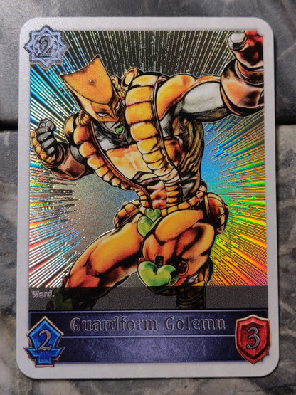 Shadowverse : Full Art Textured Holographic Jojo's The World Guardform Golemn Token