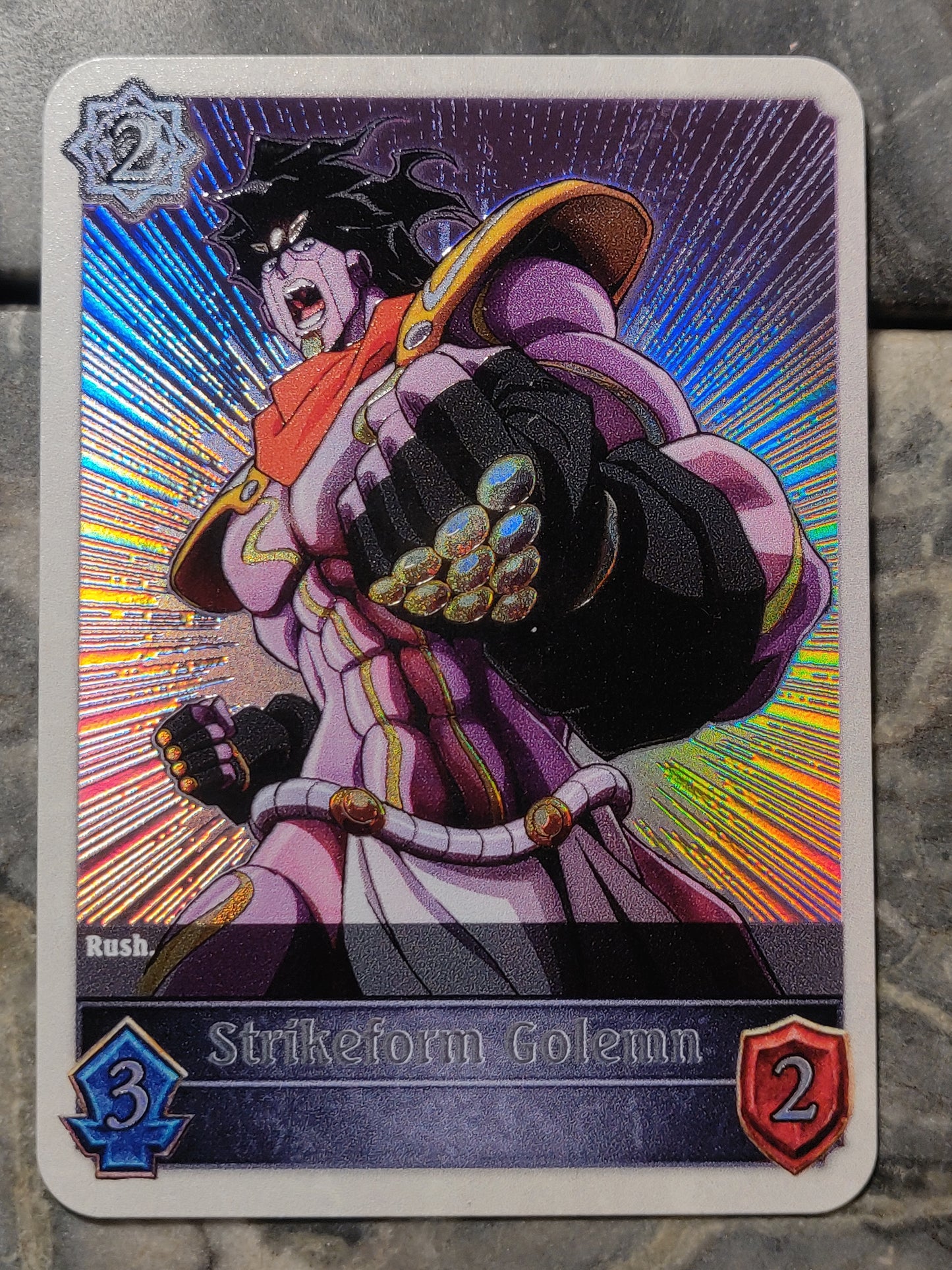 Shadowverse : Full Art Textured Holographic Jojo's Star Platinum Strikeform Golemn Token