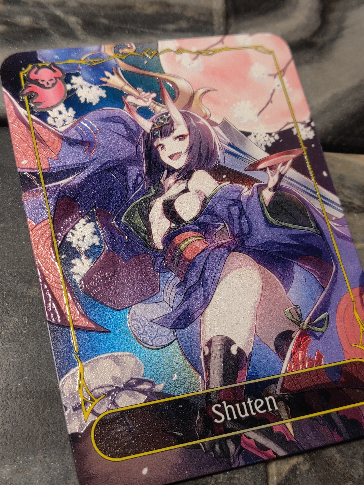 Shadowverse Full Art Textured Holographic Abysscraft Shuten Leader Card