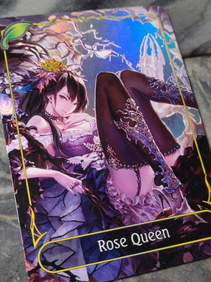 Shadowverse Full Art Textured Holographic Forestcraft Rose Queen Leader Card