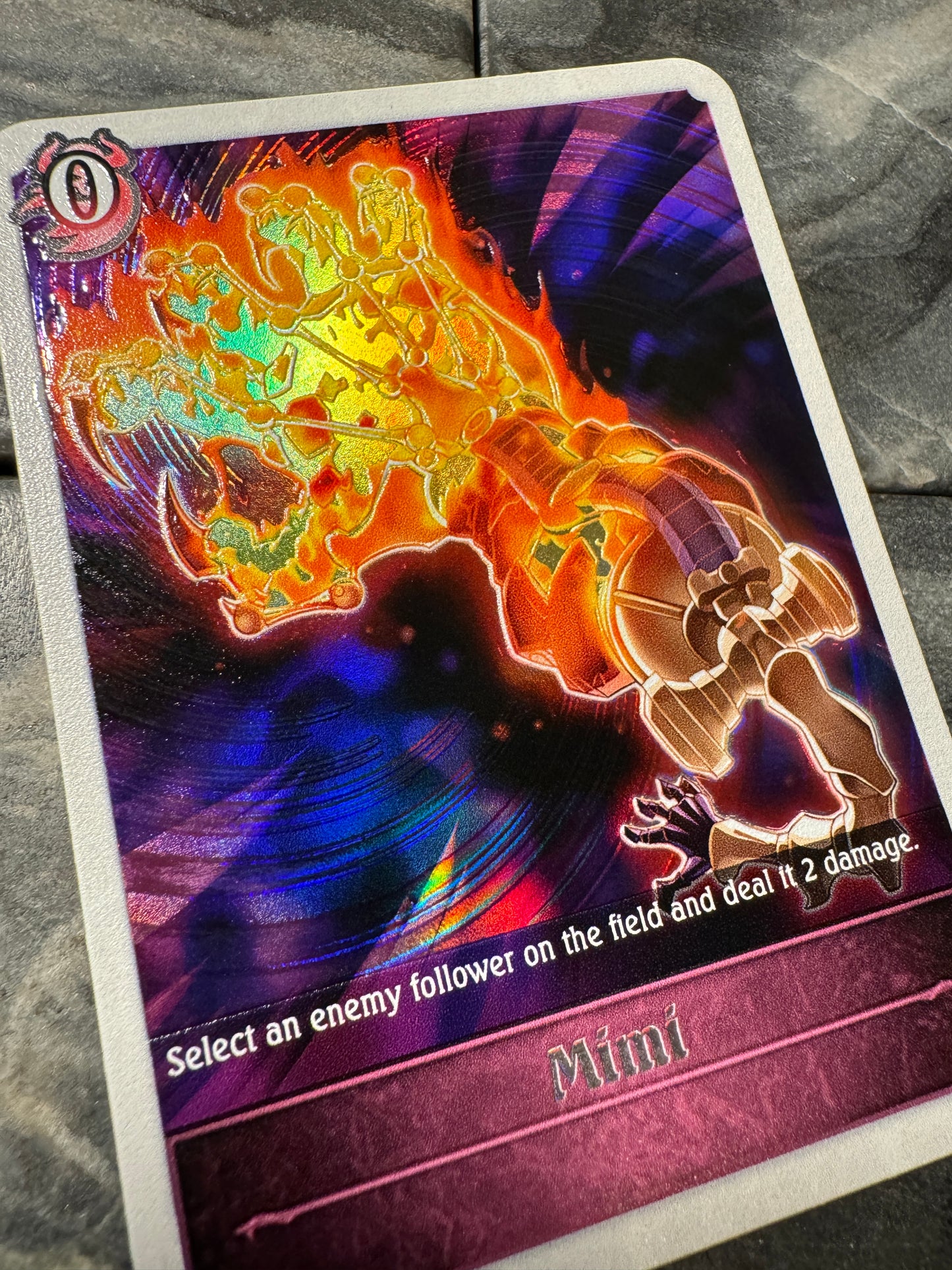 Shadowverse : Full Art Textured Holographic Abysscraft Mimi Fire Hand Token