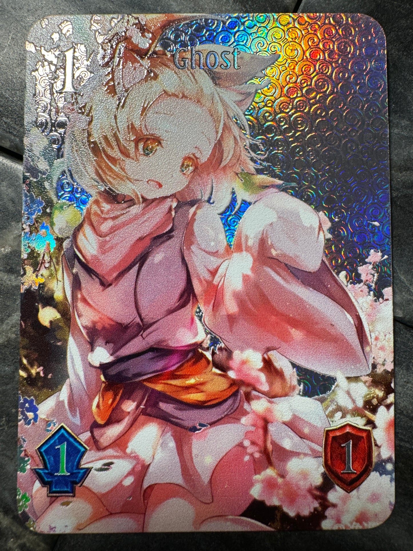 Shadowverse : Full Art Textured Holographic Abysscraft Ash Blossom Ghost Token