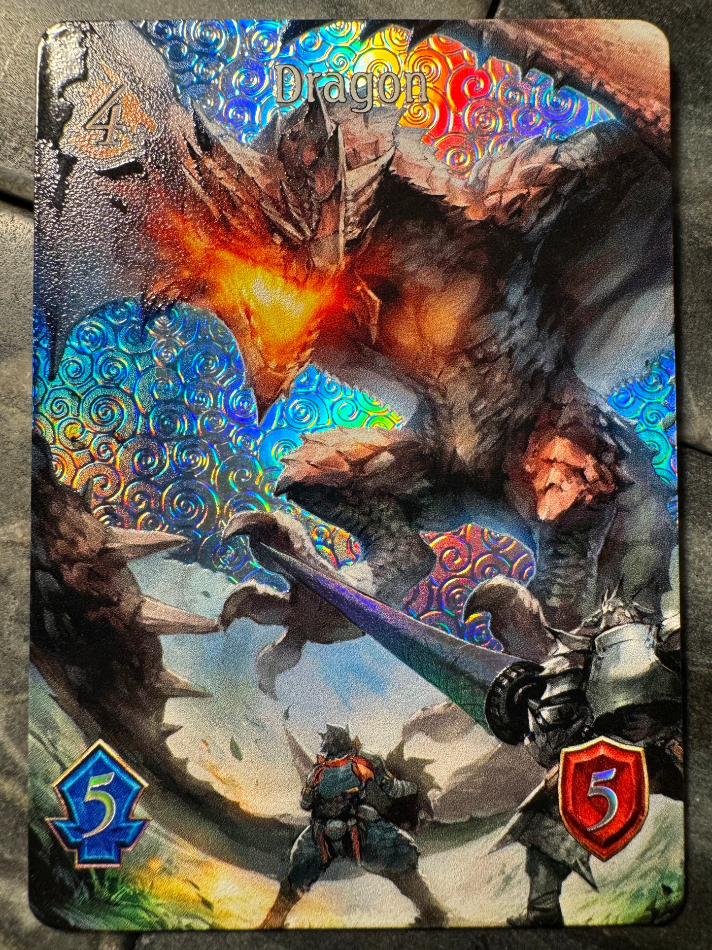 Shadowverse : Full Art Textured Holographic Rathalos Dragon Token Token