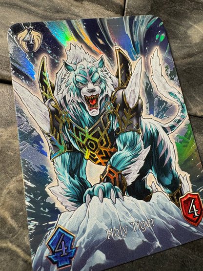 Shadowverse : Full Art Textured Holographic Dewloren Holy Tiger Token