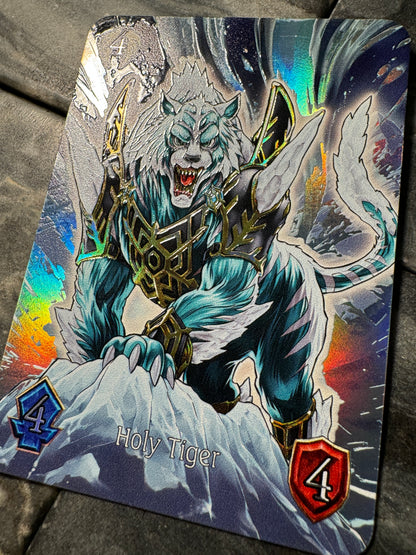 Shadowverse : Full Art Textured Holographic Dewloren Holy Tiger Token